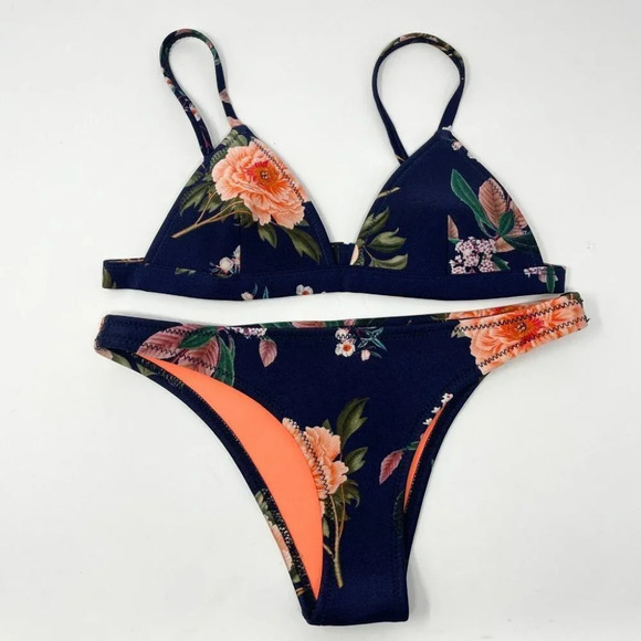Triangl Delilah Floral Neoprene Bikini Set Size Small - Picture 4 of 9